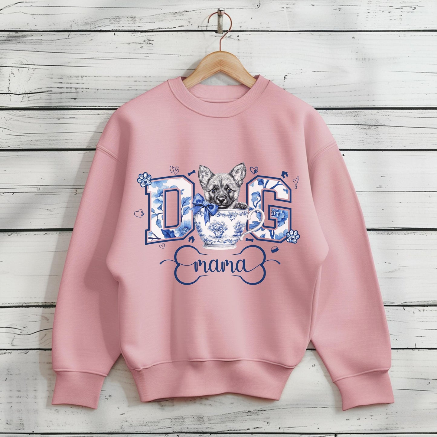 Dog Mom Chinoiserie Coquette Bow Dog Lover Digital Design SVG, PNG, JPG, PDF - Instant Download