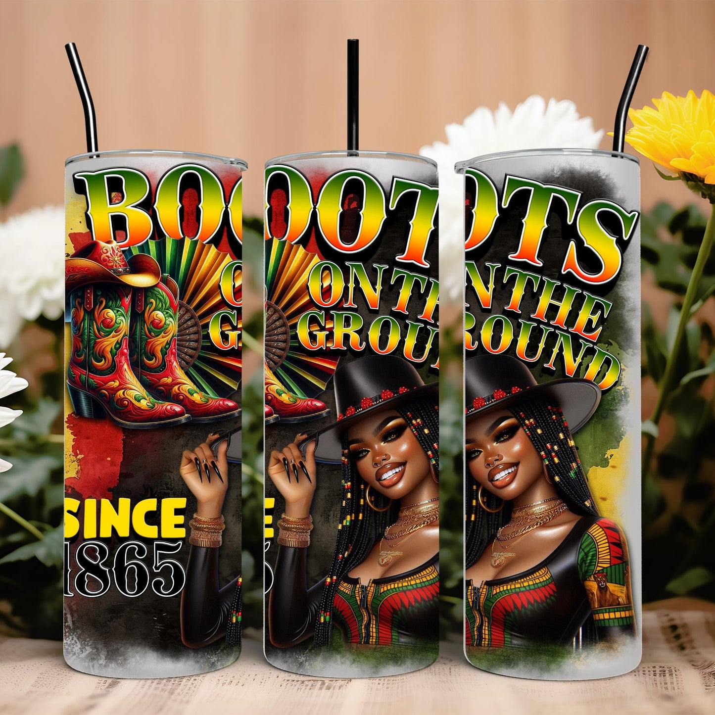 Juneteenth Boots On Da Ground Digital Design SVG, PNG, JPG, PDF - Instant Download