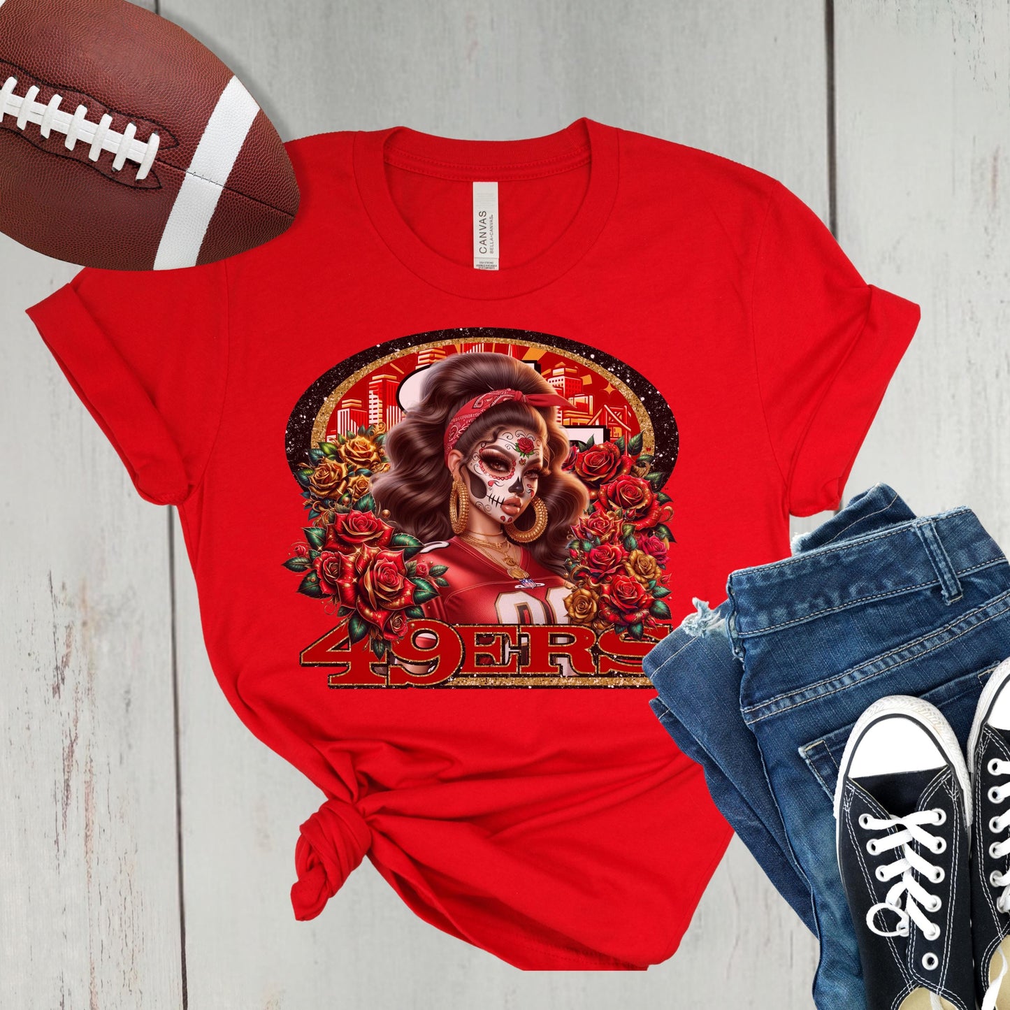 San Francisco 49ers Día de los Muertos Shirt