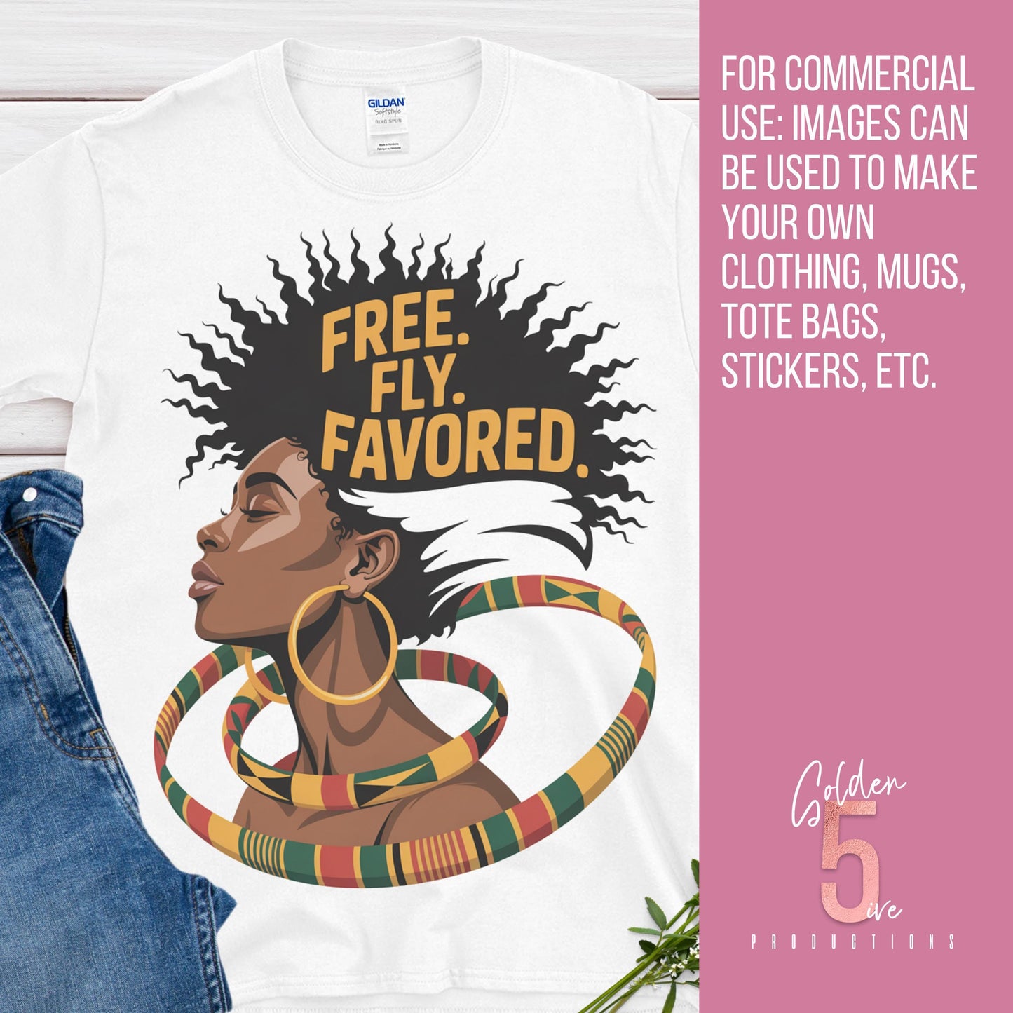 Free. Fly. Favored. Digital Design SVG, PNG, JPG, PDF - Instant Download
