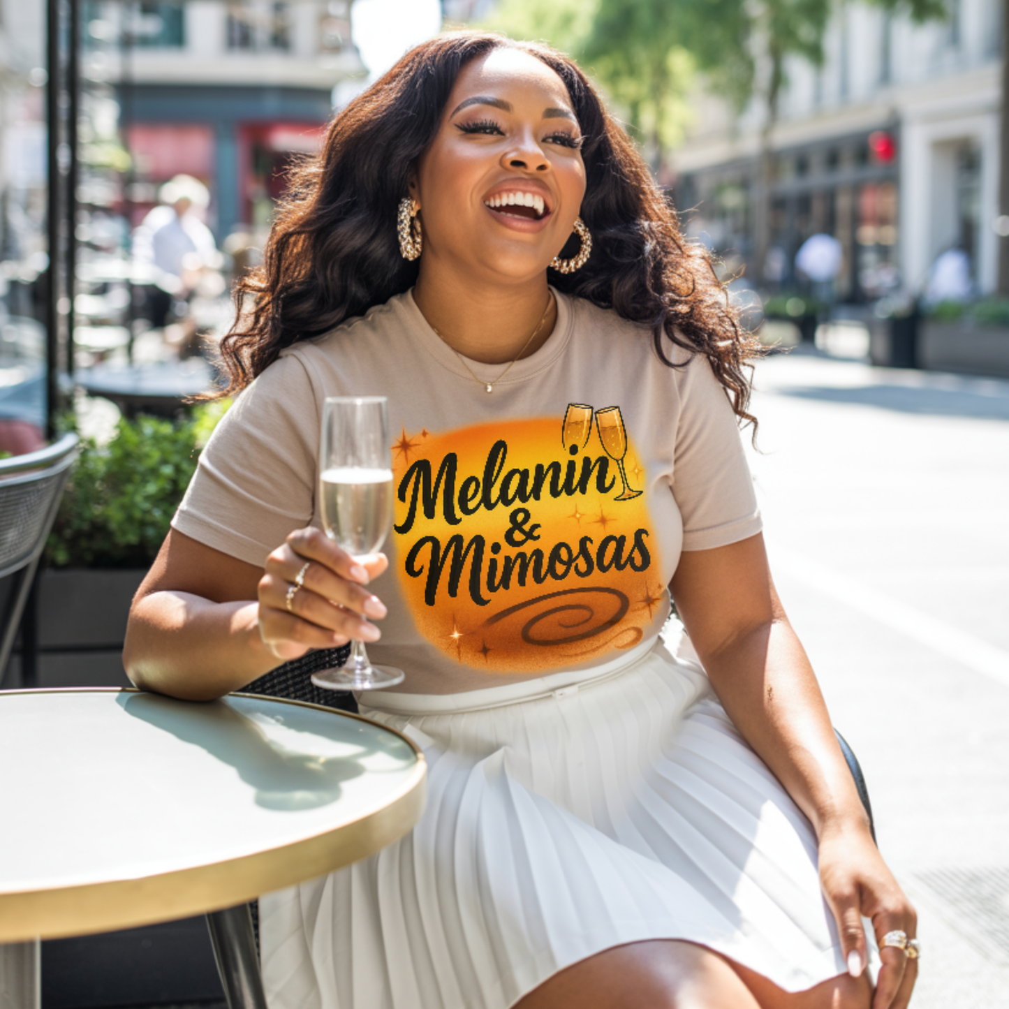 Melanin & Mimosas Digital Design SVG, PNG, JPG, PDF - Instant Download