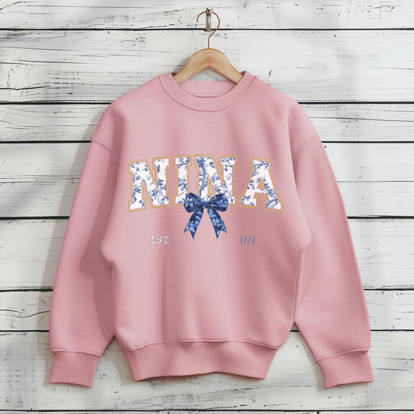 Personalized Mother’s Day Gift Chinoiserie Coquette Bow Digital Design SVG, PNG, JPG, PDF - Instant Download
