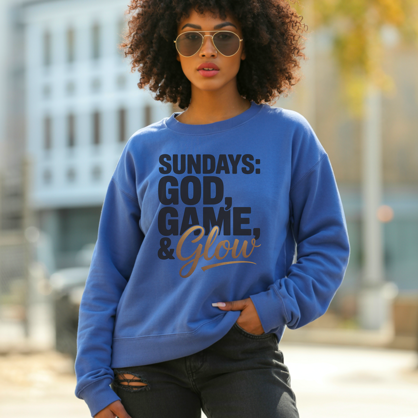 Sundays: God, Game & Glow Digital Design SVG, PNG, JPG, PDF - Instant Download