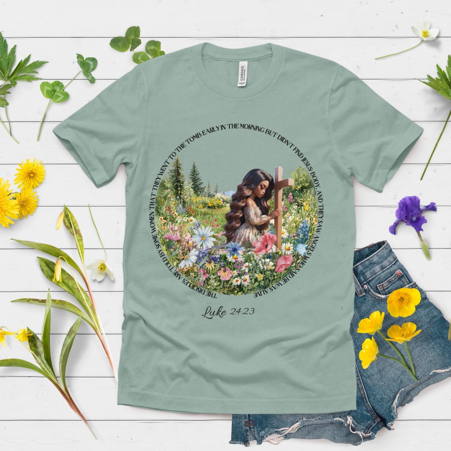 Resurrection Sunday "Luke 24:23" Easter Shirt