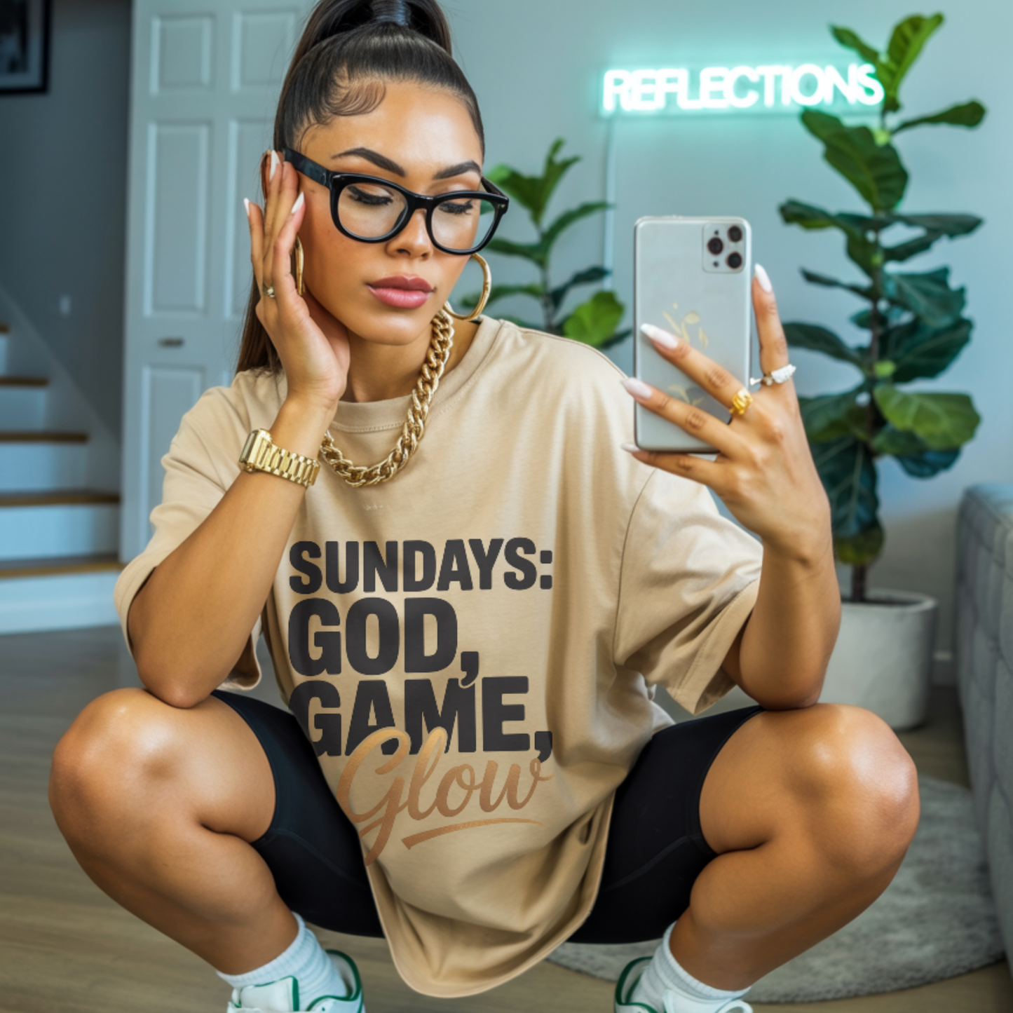 Sundays: God, Game & Glow Digital Design SVG, PNG, JPG, PDF - Instant Download