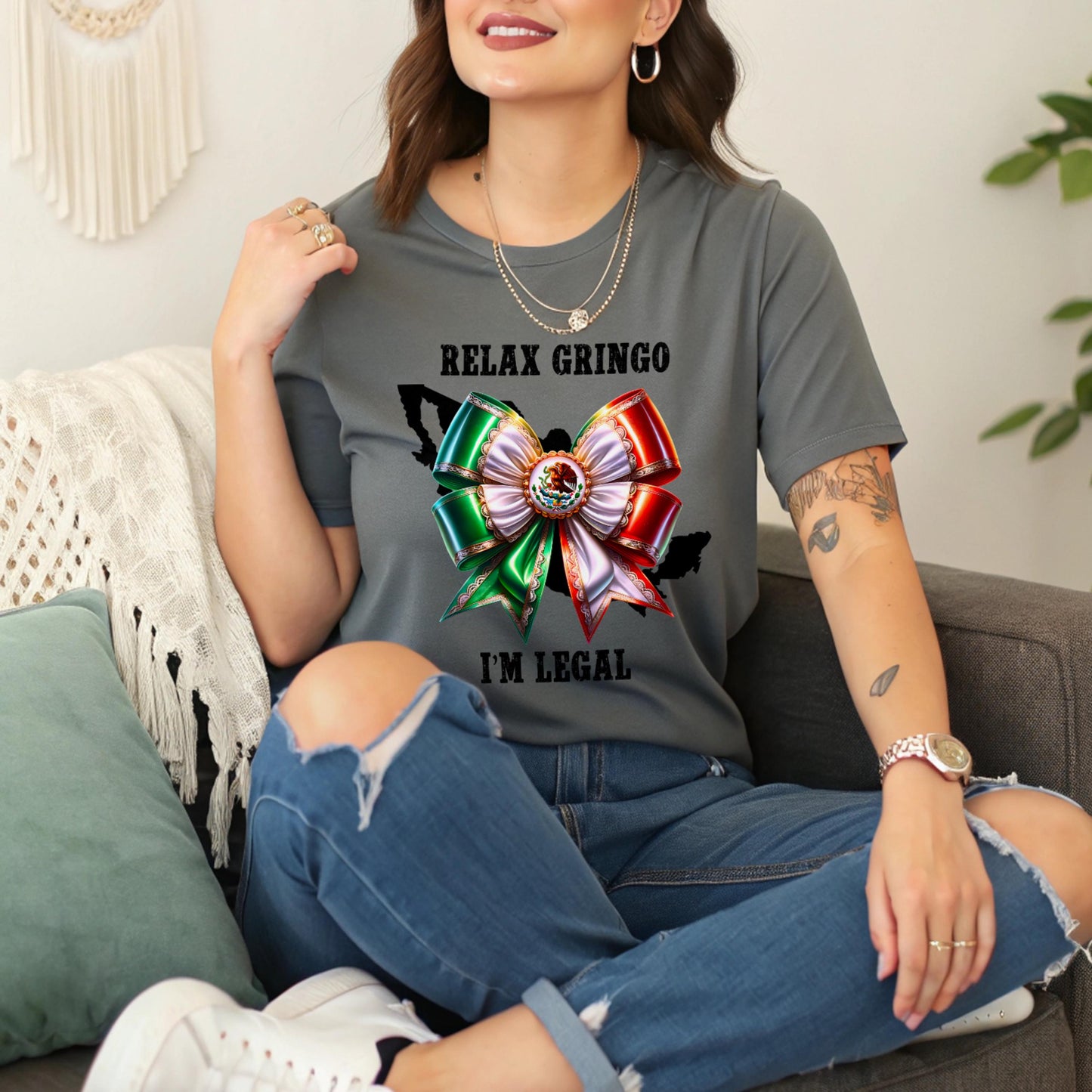 "Relax Gringo I'm Legal" Mexican Coquette Shirt