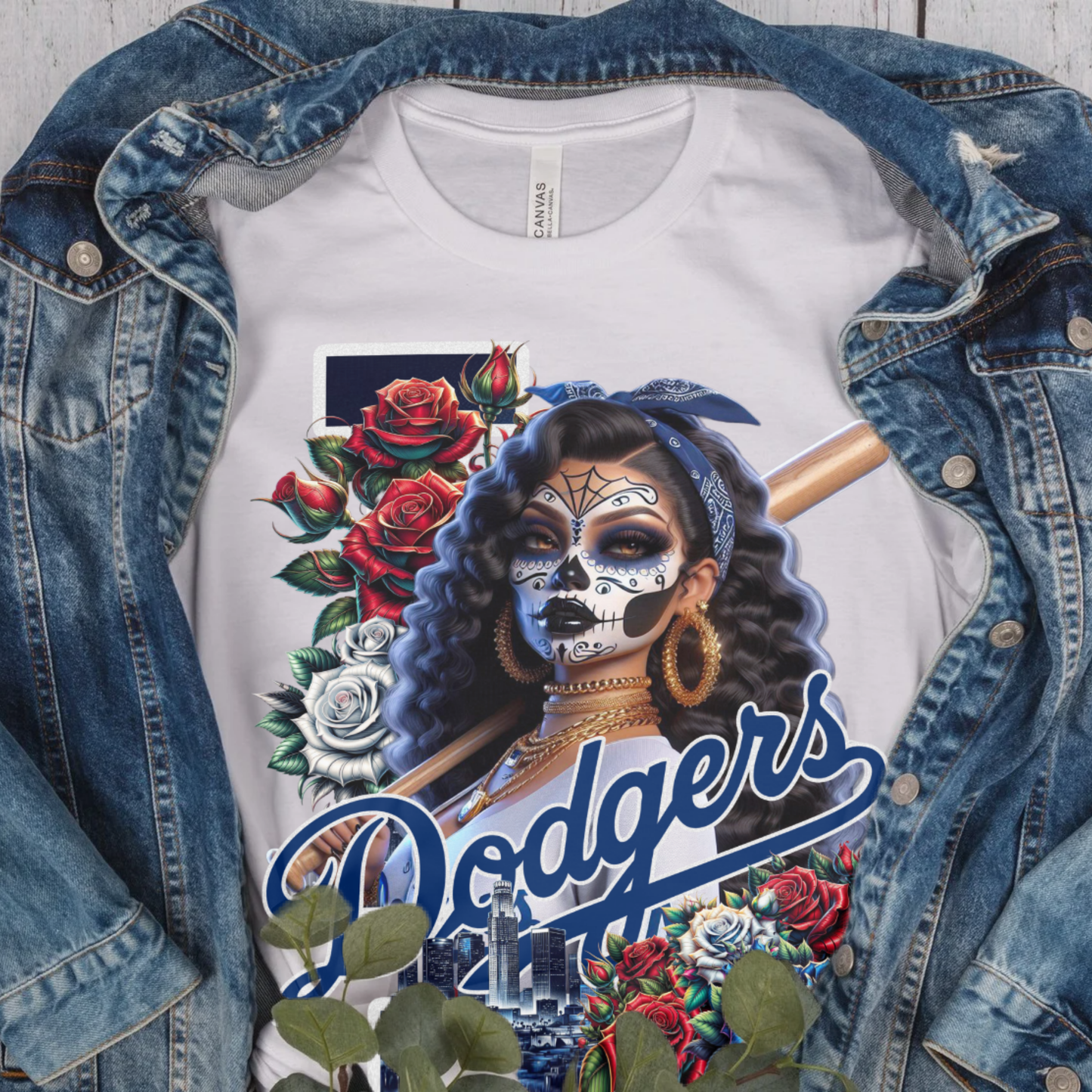 LA Dodgers Día de los Muertos Shirt