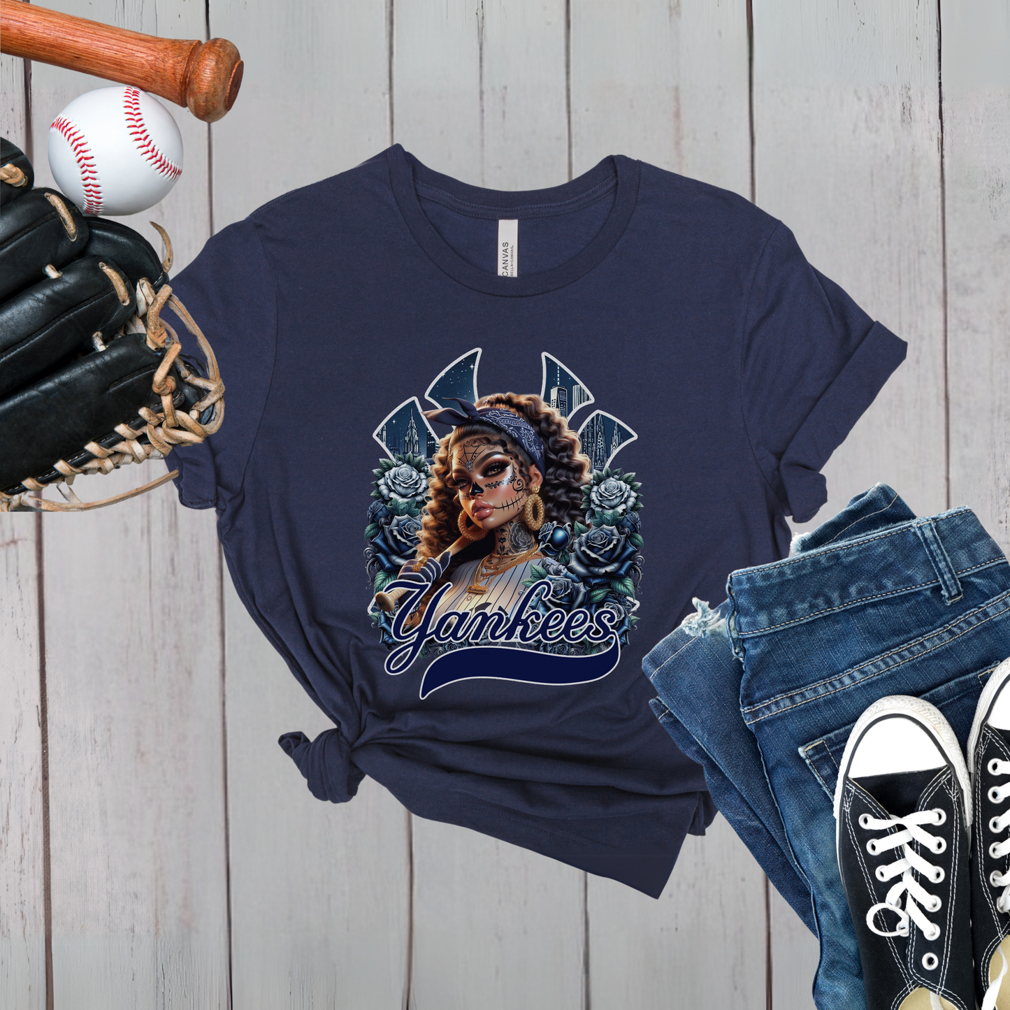 NY Yankees Día de los Muertos Shirt