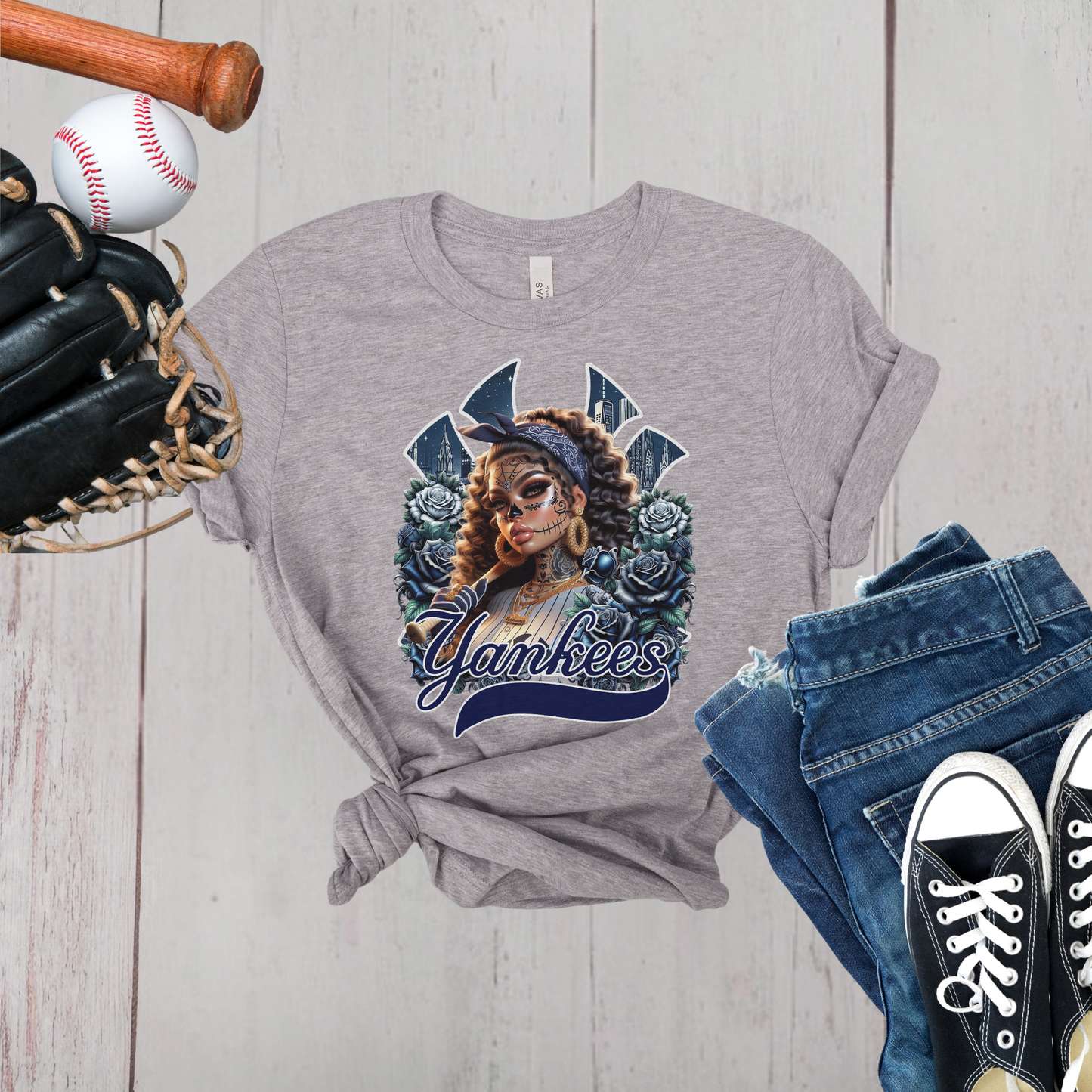 NY Yankees Día de los Muertos Shirt