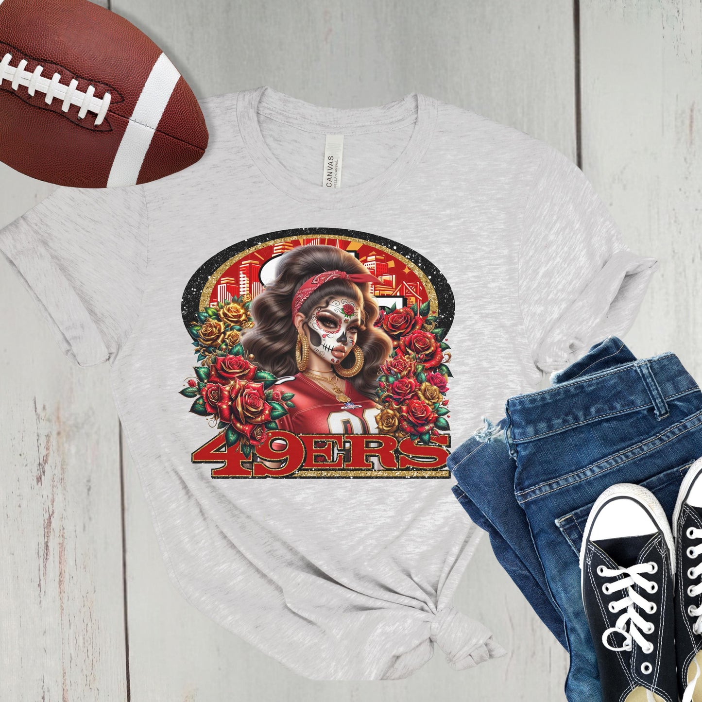San Francisco 49ers Día de los Muertos Shirt