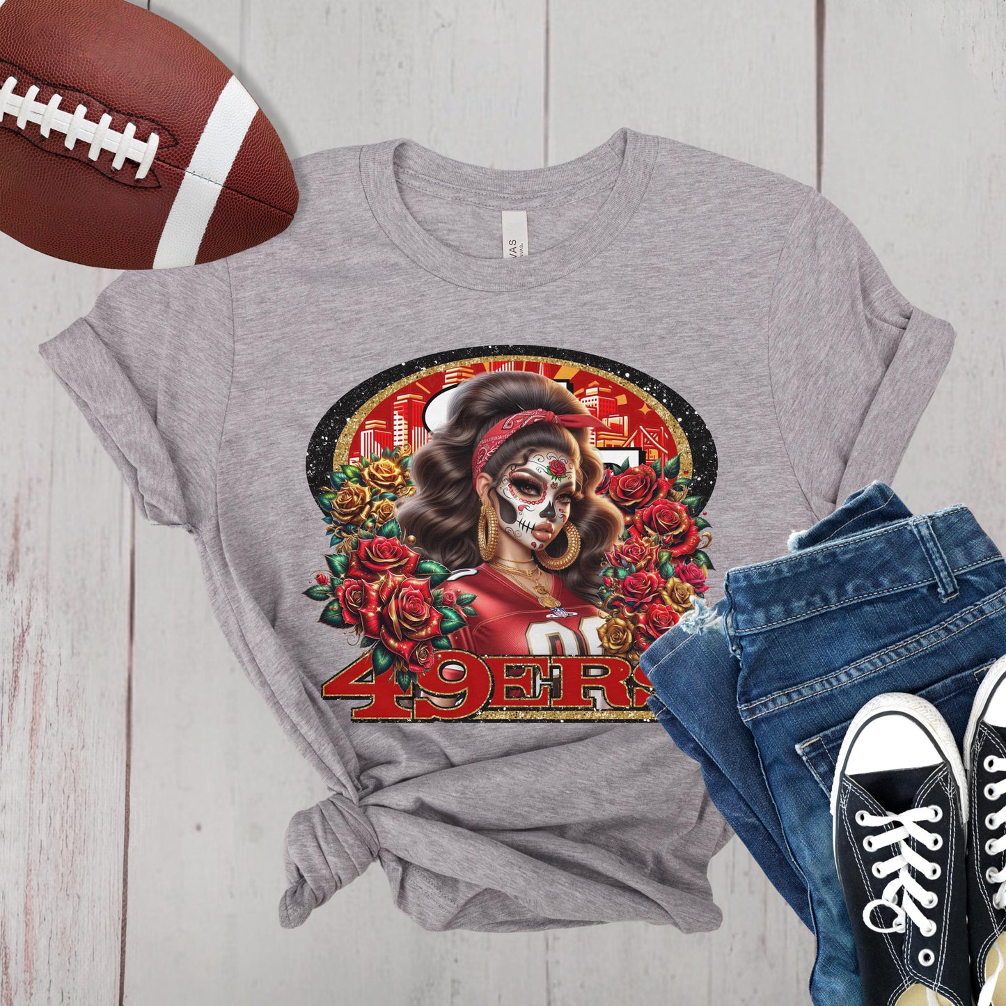 San Francisco 49ers Día de los Muertos Shirt