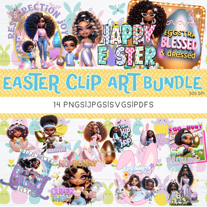 Easter Digital Design Bundle SVG, PNG, JPG, PDF - Instant Download