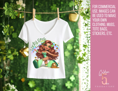 Lucky Babe Vol. 2 St. Patrick’s Day Digital Design Bundle SVG, PNG, JPG, PDF - Instant Download