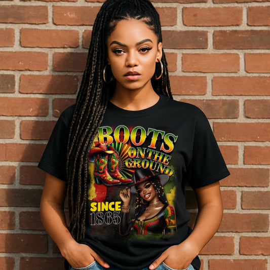 Juneteenth Boots On Da Ground Digital Design SVG, PNG, JPG, PDF - Instant Download
