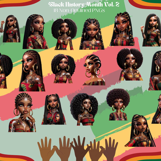 Black History Month Vol. 2 Digital Design SVG, PNG, JPG, PDF - Instant Download