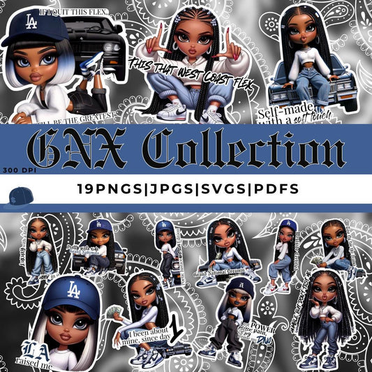 Kendrick Lamar GNX-Inspired Digital Designs SVG, PNG, JPG, PDF - Instant Download