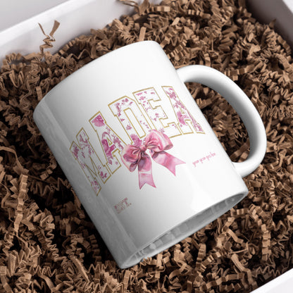 Personalized Mother’s Day Gift Chinoiserie Coquette Bow Digital Design SVG, PNG, JPG, PDF - Instant Download