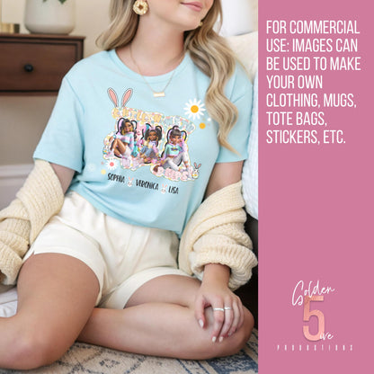 Chillin’ With My Peeps Custom Easter Digital Design SVG, PNG, JPG, PDF - Instant Download
