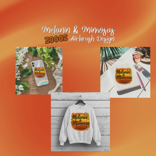 Melanin & Mimosas Digital Design SVG, PNG, JPG, PDF - Instant Download